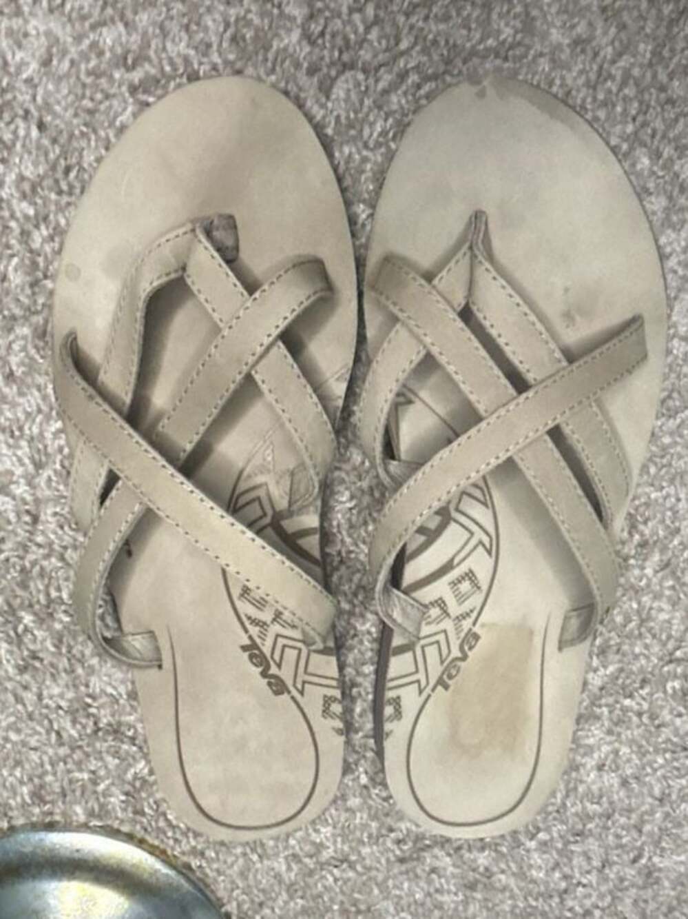 Teva Women's Tan Strappy Toe-Loop Sandals